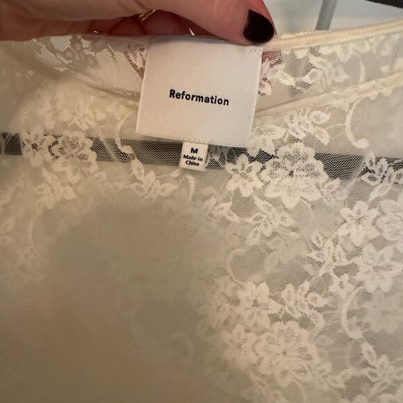 Reformaiton Adriano Lace Knit Top - Picture 5 of 5